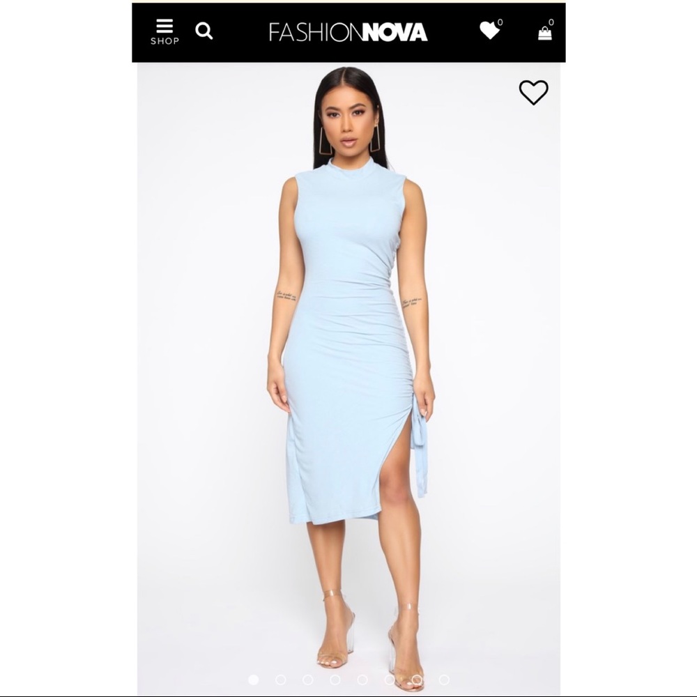 Fashionnova Mock Neck Midi Dress